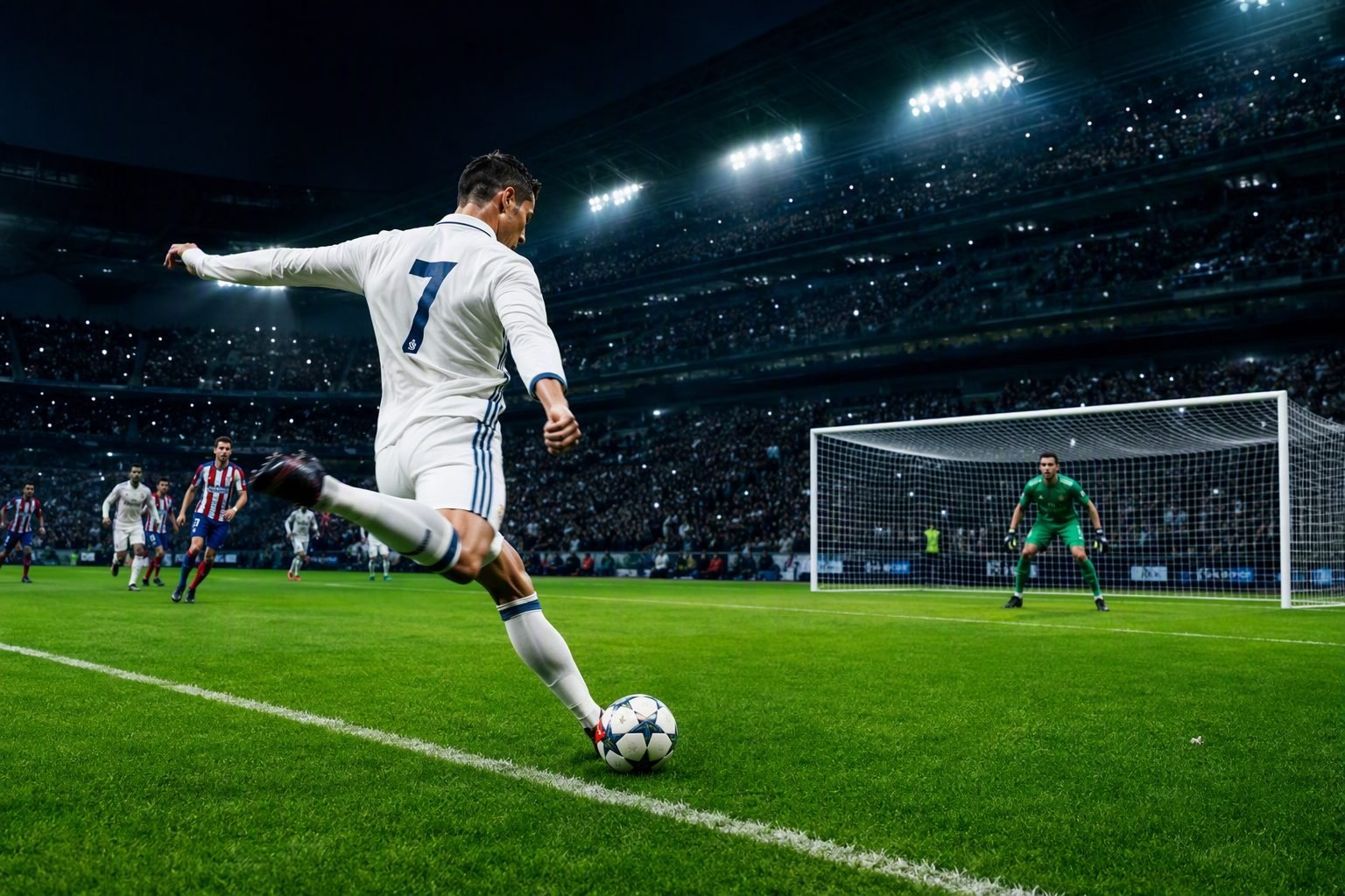 Live football match in 4K on Star IPTV — stadium night action